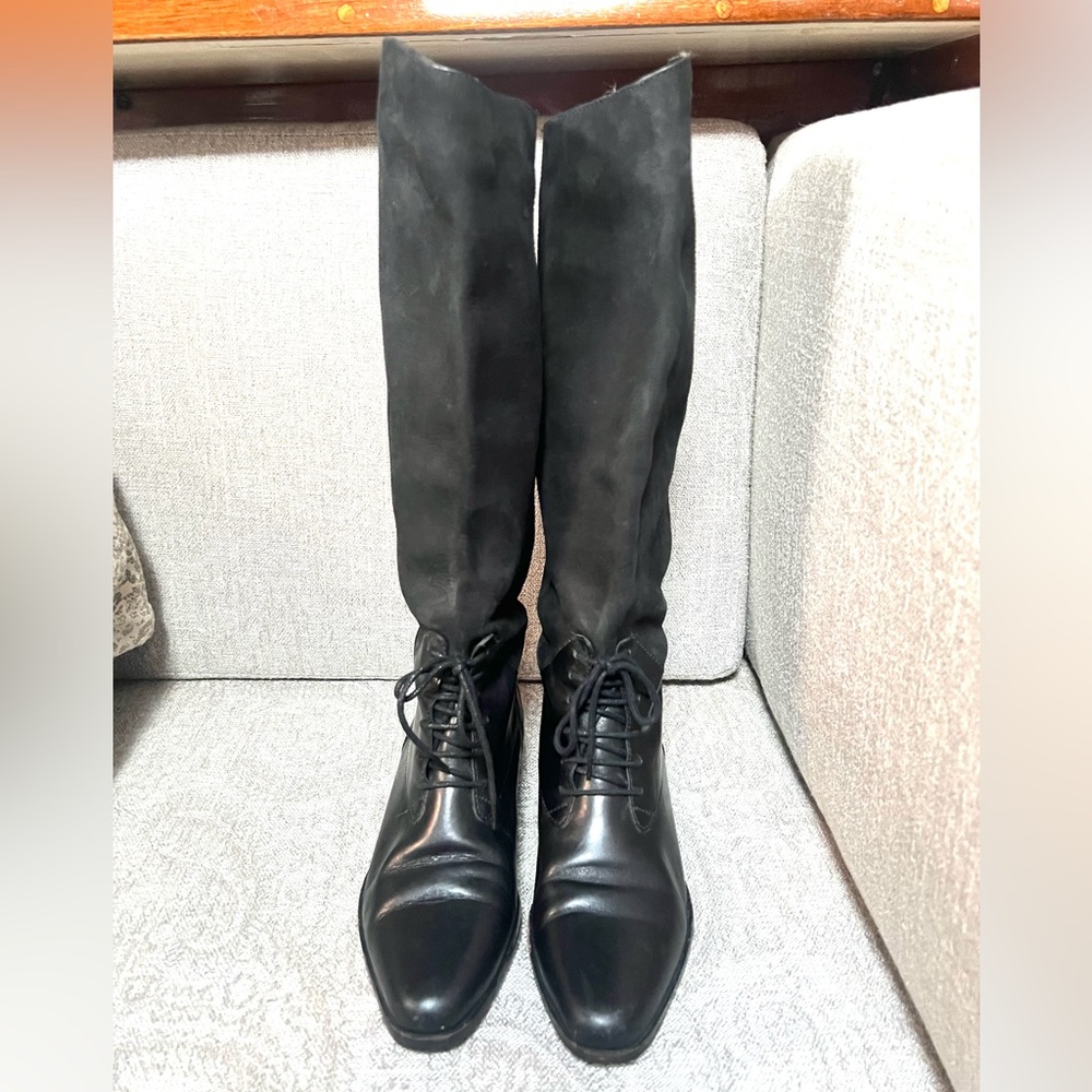 SOLD! ✨Seychelles Free People Leather and Suede Riding Boot Black Sz 7